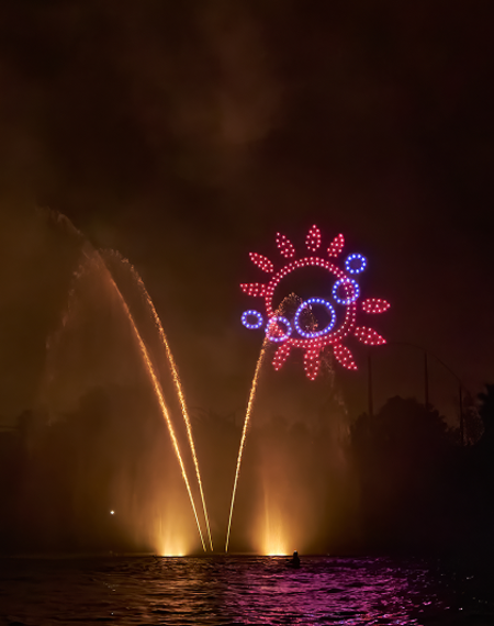 FiestAventura: Lights, water, fireworks… and a drone show!